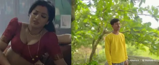 Intimate Split-Screen Kiss Scene – AI Generated Video | Hailuo AI