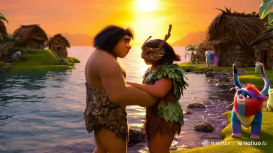 Enchanted Island: Love in Primitive Paradise – AI Generated Video | Hailuo AI
