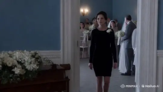 Woman in Black Enters Timeless Wedding Hall – AI Generated Video | Hailuo AI