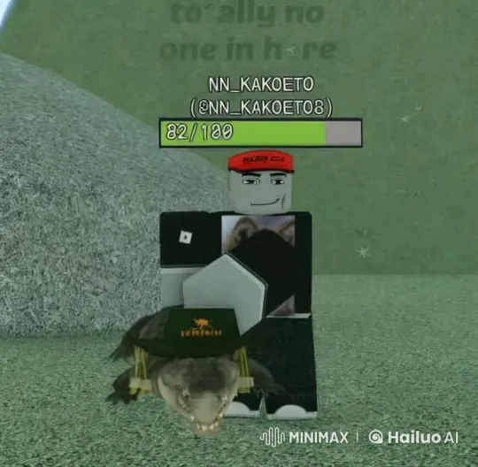 Roblox Character and Alligator's Curious Interaction – AI Generated Video | Hailuo AI