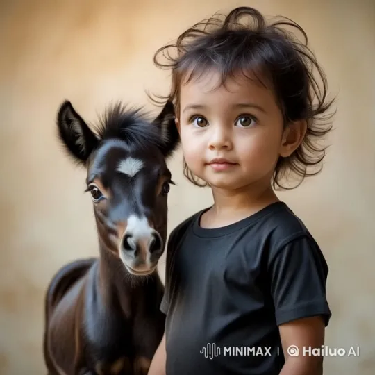 Boy and Animal Enjoy Playful Interaction – AI Generated Video | Hailuo AI