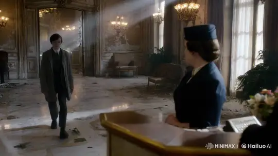 Young Man Checks into Time-Weathered Grand Hotel – AI Generated Video | Hailuo AI