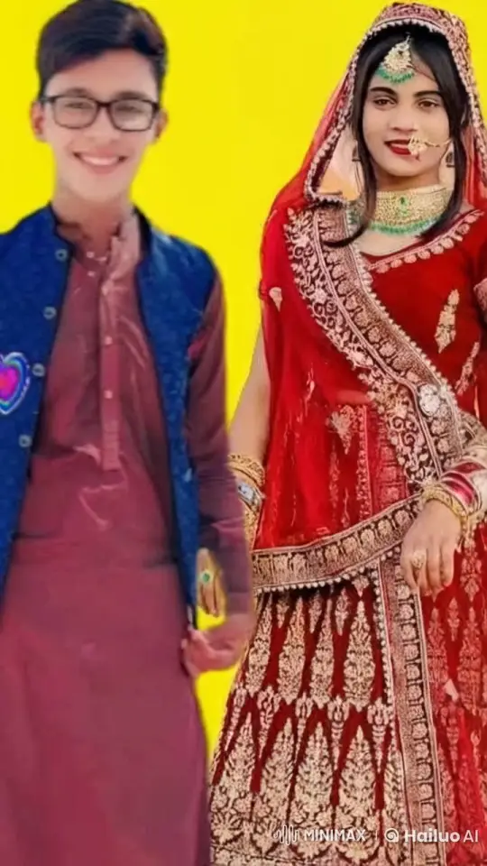 Traditional Celebration: Two Individuals in Vibrant Attire – AI Generated Video | Hailuo AI
