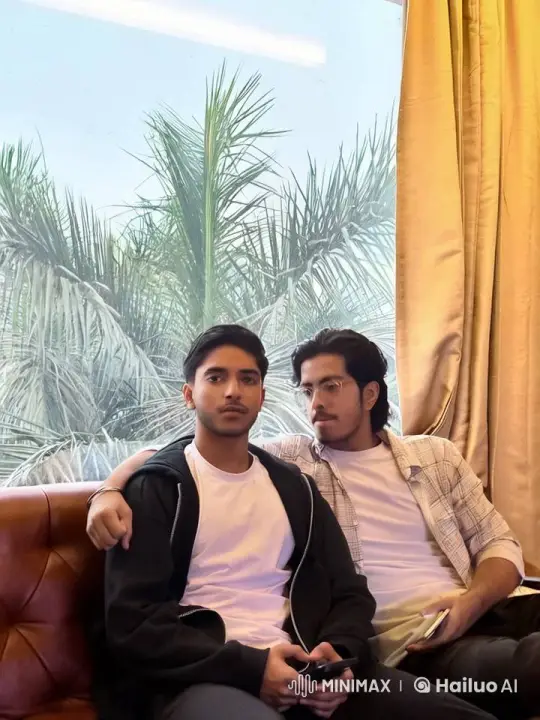Intimate Moment Between Two Men on Sofa – AI Generated Video | Hailuo AI