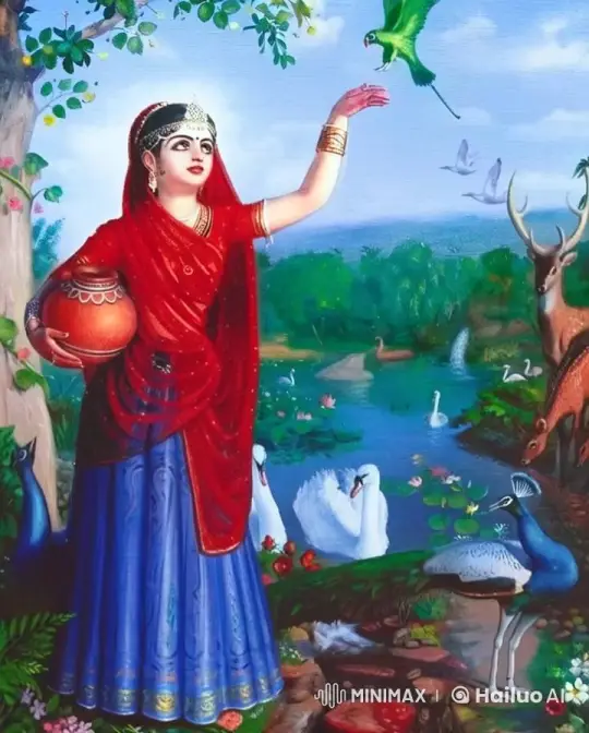 Peaceful Harmony: Woman, Birds, and Nature's Gentle Dance – AI Generated Video | Hailuo AI