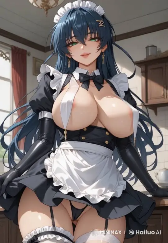 Voluptuous Maid in Live2D Animation Cleaning Gracefully – AI Generated Video | Hailuo AI