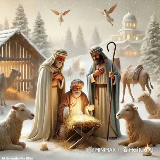 Magical Christmas Nativity Scene Captures Peaceful Reverence – AI Generated Video | Hailuo AI