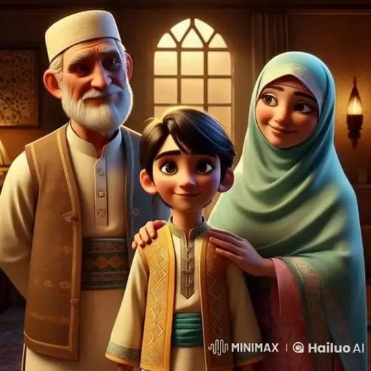 Cozy Family Scene in Traditional Islamic Home – AI Generated Video | Hailuo AI