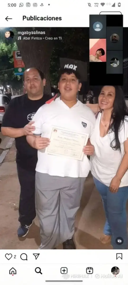 Young Person Celebrates with Certificate and Affectionate Cheek Kisses – AI Generated Video | Hailuo AI