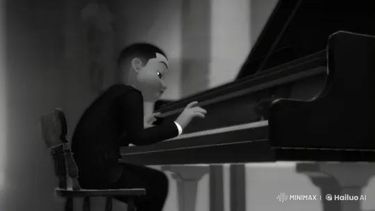 Young Pianist's Graceful Performance Captured – AI Generated Video | Hailuo AI