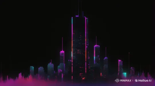 Futuristic Cityscape: Neon Nightlife and Cyberpunk Aesthetics – AI Generated Video | Hailuo AI
