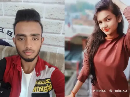 Young Couple Expressing Affection on Split Screen – AI Generated Video | Hailuo AI