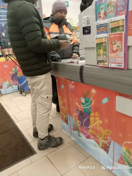 Festive Holiday Cheer in Magnit Store – AI Generated Video | Hailuo AI