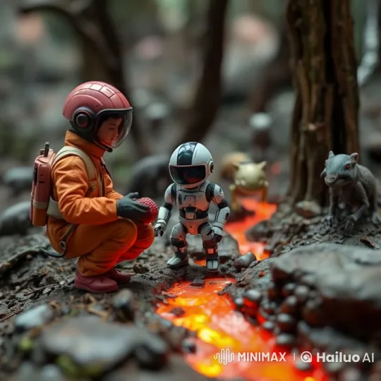 Futuristic Space Explorers Examine Alien World – AI Generated Video | Hailuo AI