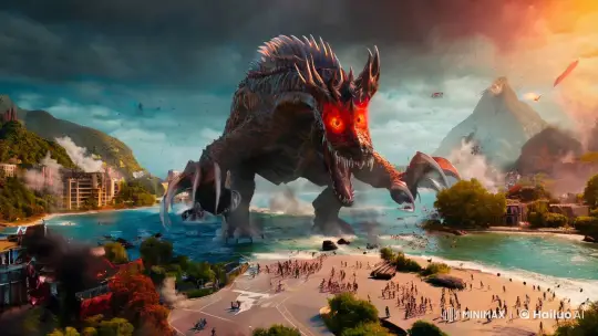From Static to Dynamic: The Animated Rise of a Terrifying Creature – AI Generated Video | Hailuo AI