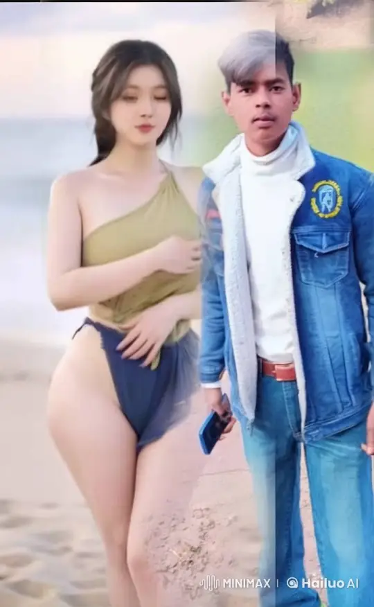Couple Sharing Intimate Kiss on Serene Beach – AI Generated Video | Hailuo AI