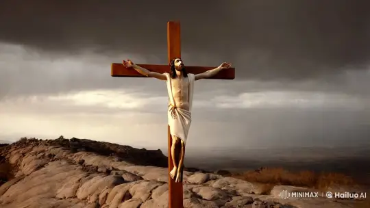 Stark Beauty: Jesus's Serene Crucifixion and Ascension – AI Generated Video | Hailuo AI