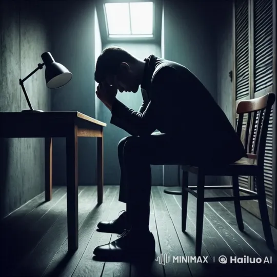 Contemplative Man in Dimly Lit Room - Live2D Animation – AI Generated Video | Hailuo AI