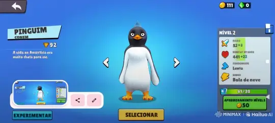 Live2D Penguin Character Demo with Stats and Backstory – AI Generated Video | Hailuo AI