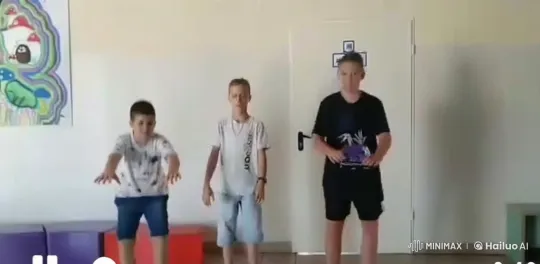 Three Boys Sharing a Friendly Kiss – AI Generated Video | Hailuo AI