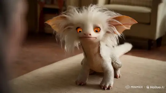Baby Dragon Creature Showcases Innocent Charm in Aesthetic Film Clip – AI Generated Video | Hailuo AI
