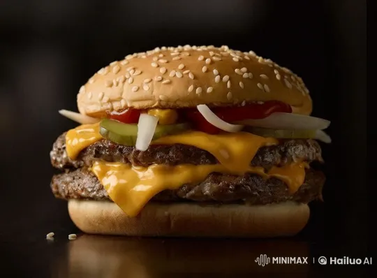 Cheeseburger Infested with Emerging Worms – AI Generated Video | Hailuo AI
