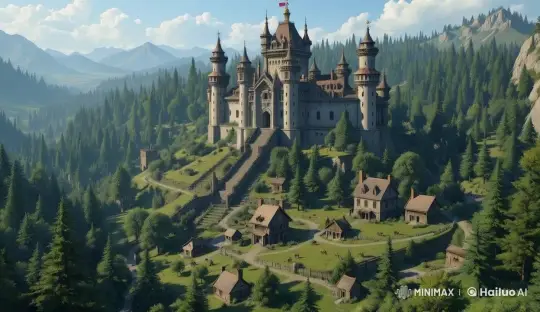 Voyage to a Majestic Castle: A Journey of Serenity and Grandeur – AI Generated Video | Hailuo AI