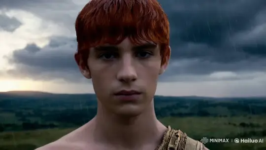 Hollywood's Redheaded David in Ancient-Era-Inspired Scene – AI Generated Video | Hailuo AI