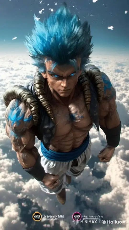 Dynamic Character Above Clouds with Realistic Hair Movements – AI Generated Video | Hailuo AI