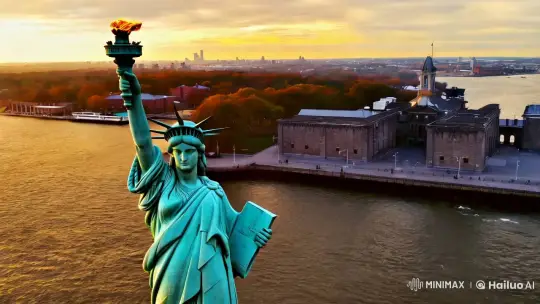 Artistic Tribute to Liberty and Ellis Island – AI Generated Video | Hailuo AI