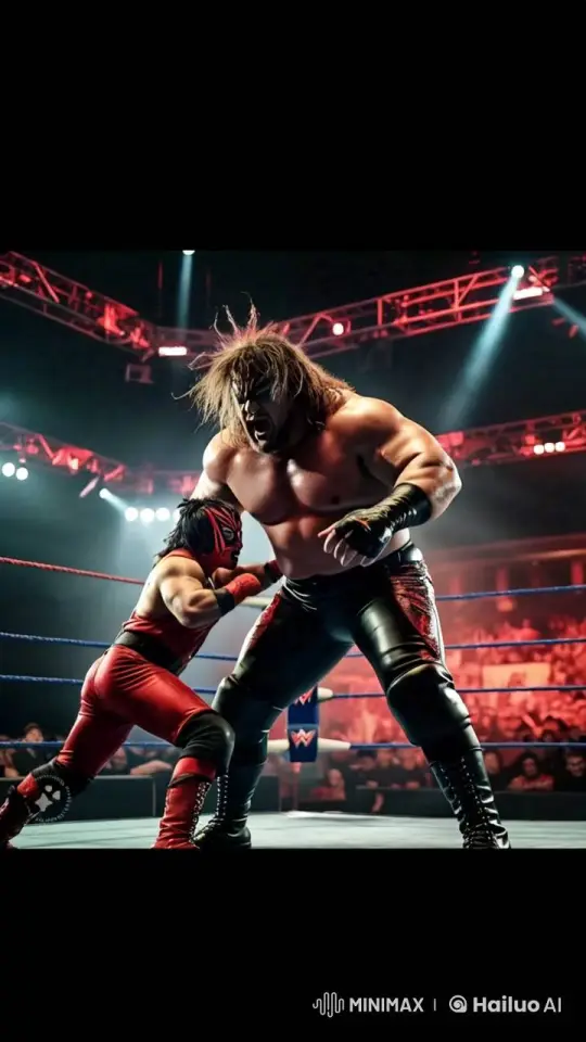 Dramatic Wrestling Showdown in the Ring – AI Generated Video | Hailuo AI