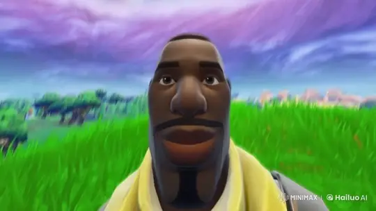 Animated Character Finds and Enjoys a Burger in Grassland – AI Generated Video | Hailuo AI