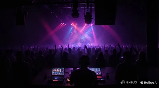 Neon-Pulsed Nightclub: Energetic Dance and DJ Scene – AI Generated Video | Hailuo AI