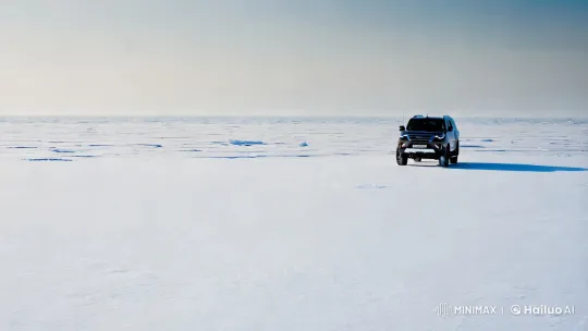 Fortuner SUV Showcases Luxury and Capability on Icy Terrain – AI Generated Video | Hailuo AI