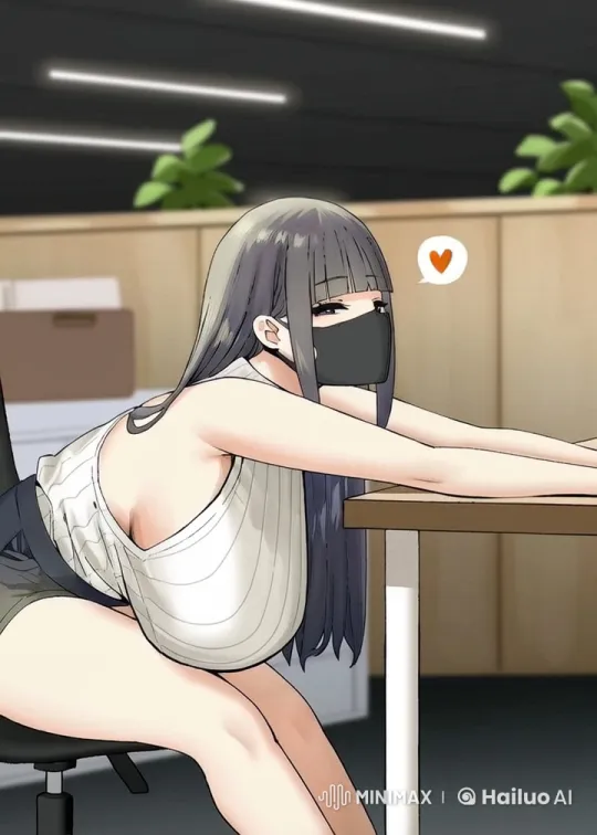 Young Woman in Modern Office with Calm, Affectionate Vibes – AI Generated Video | Hailuo AI