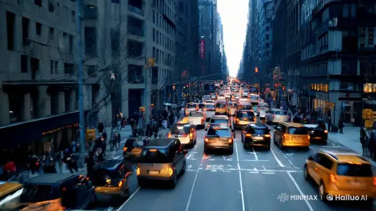 City Life Meets Couple's Tranquil Moment – AI Generated Video | Hailuo AI