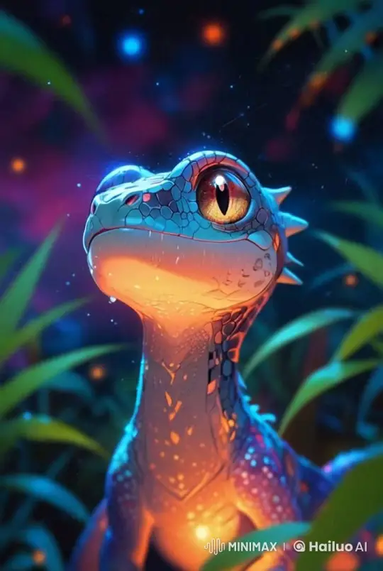 Enchanted Reptilian Creature in Mystical Forest – AI Generated Video | Hailuo AI