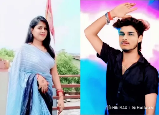Dual Portrait: Woman on Terrace and Man with Colorful Background – AI Generated Video | Hailuo AI