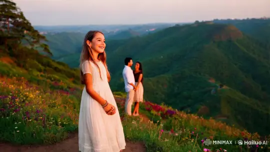 Romantic Escape: Couple Embraces Nature's Beauty – AI Generated Video | Hailuo AI