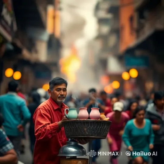 Earthquake Chaos: Tea Seller Witness to Dragon's Heroism – AI Generated Video | Hailuo AI