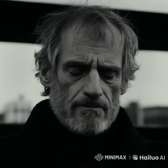 Emotionally Burdened Man Reflects in Cinematic Clip – AI Generated Video | Hailuo AI