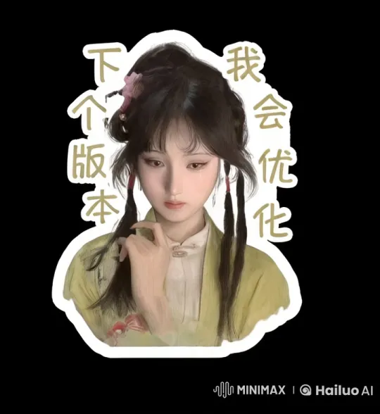 Serene Animated Portrait of a Young Woman in Traditional Attire – AI Generated Video | Hailuo AI