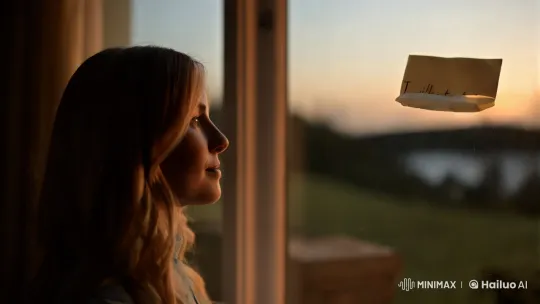 Twilight Scene: Farewell Letter Flutters Away – AI Generated Video | Hailuo AI