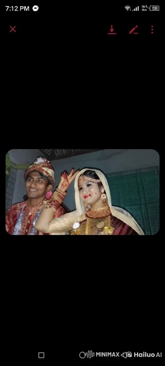 Indian Couple in Wedding Attire Celebrating – AI Generated Video | Hailuo AI