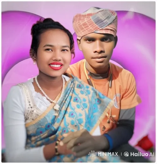 Couple Shares Intimate Moment Against Vibrant Background – AI Generated Video | Hailuo AI