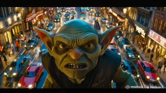 Goblin Surprised by City Street Bustle in Live2D Animation – AI Generated Video | Hailuo AI