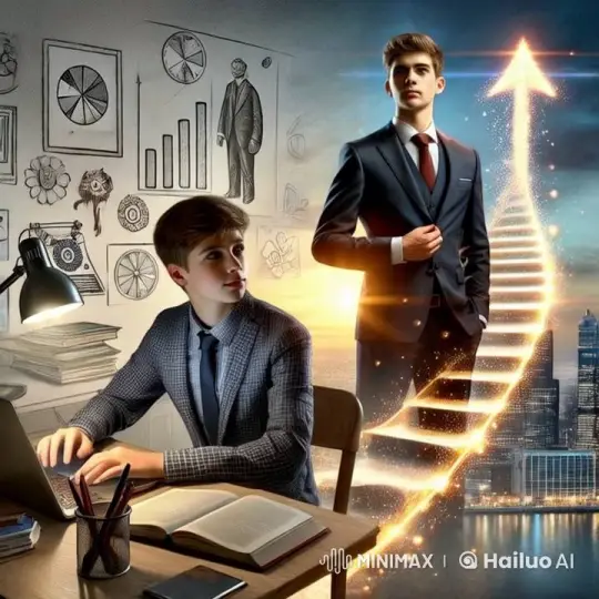Transformation: From Young Dreamer to Confident Man – AI Generated Video | Hailuo AI