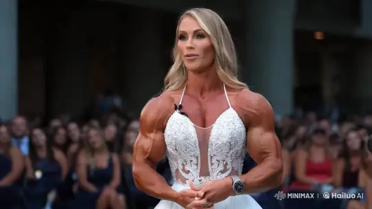 Female Bodybuilder's Muscular Transformation on Wedding Day – AI Generated Video | Hailuo AI