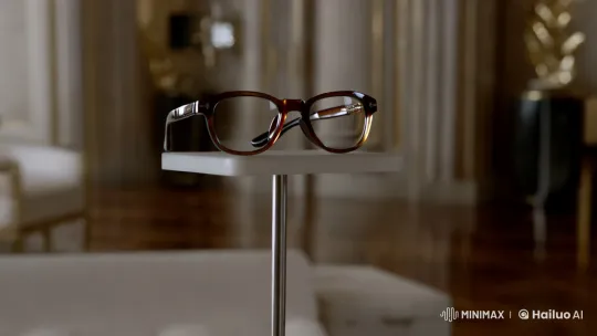 Aesthetic Celebration of Sophisticated Eyewear in a Stylish Setting – AI Generated Video | Hailuo AI