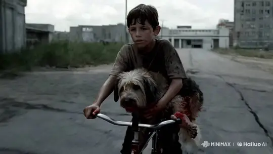 Resilient Boy and Injured Dog Head to Hope in Desolate City – AI Generated Video | Hailuo AI